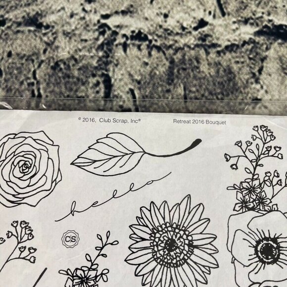 Club Scrap Rubber Unmounted Stamps Retreat 2016 Retreat Bouquet - Picture 3 of 8